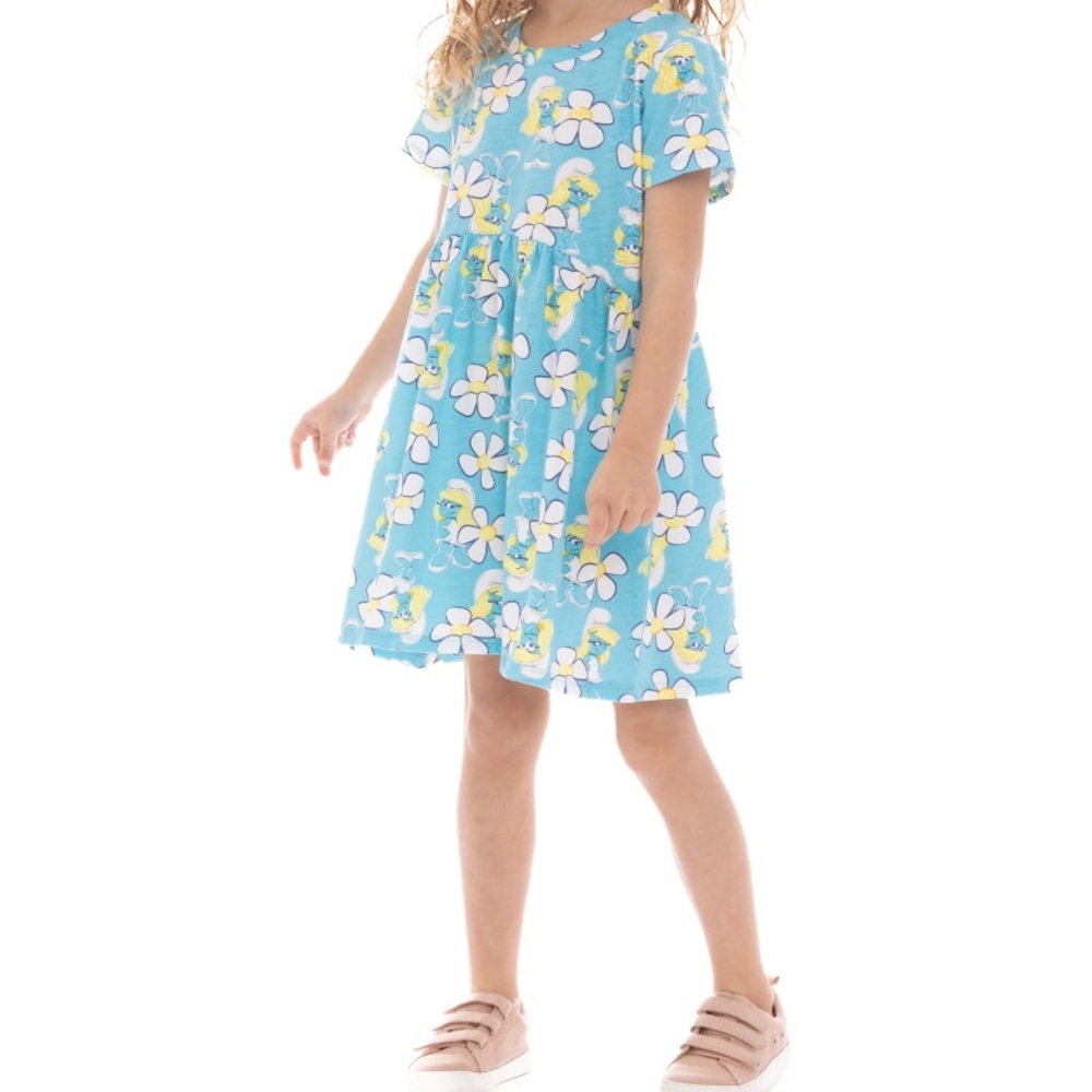 Smurfs Toddler Girl Allover Print Dress